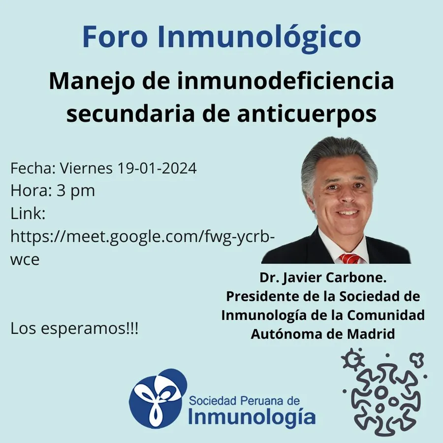 Cartel del Foro Inmunológico sobre inmunodeficiencia secundaria de anticuerpos